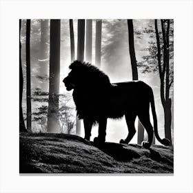 Lion In The Forest 17 Canvas Print