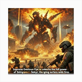 A High Stakes Battle Scene From Episode 6 Of Igni Converted Canvas Print