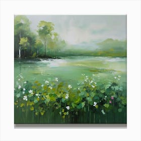 Default Original Landscape Plants Oil Painting 19 Canvas Print