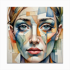 Abstract Portrait Of A Woman Canvas Print