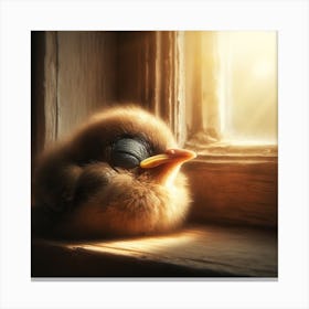 Little Bird In The Window Canvas Print
