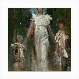 'Mother And Children' Canvas Print