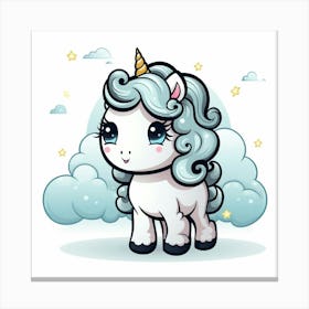 Cute Unicorn 751 Canvas Print