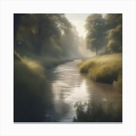 River In The Mist 5 Canvas Print