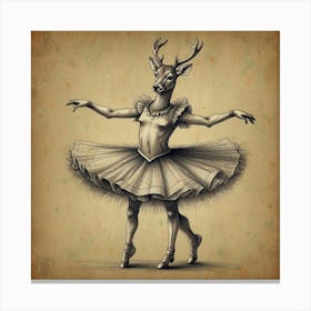 Ballerina Deer Canvas Print