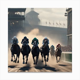 Horse Race 20 Canvas Print