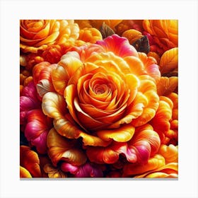 Orange Roses Canvas Print