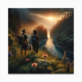 Hikers Canvas Print