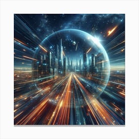 Futuristic City 113 Canvas Print