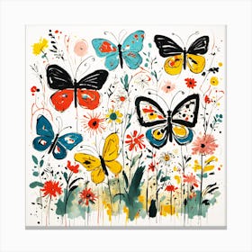 Playful Watercolour Butterfly III Canvas Print