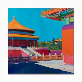 Abstract Park Collection Jingshan Park Beijing China 3 Canvas Print