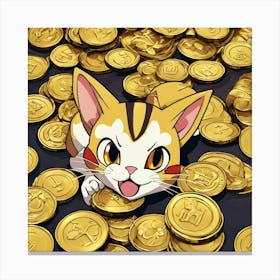 Pokemon Gold Coins Canvas Print