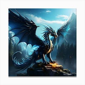 Blue Dragon Canvas Print