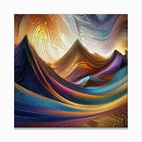 Sunlight over the mountains Canvas Print