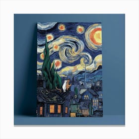 A Captivating Illustration Of Van Gogh S Iconic St Swkshairxslg84vv92h2a Ailv2r1as Omjaguvu7qvq Canvas Print