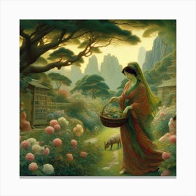 Asian Garden 1 Canvas Print