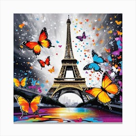 Butterflies In Paris 34 Canvas Print