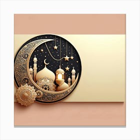 Ramadan Greeting Card 12 Canvas Print
