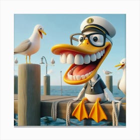 Laughing Duck 4 Canvas Print