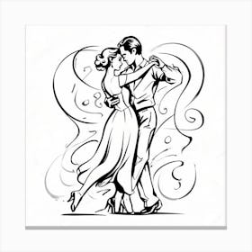 Tango Dancers Canvas Print