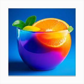 Colorful Bowl Of Oranges Canvas Print