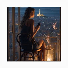 Night In Paris Canvas Print