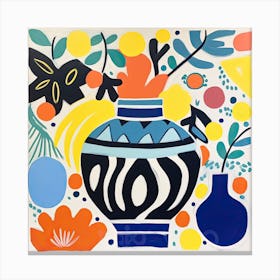 Floral Vase 2 The Matisse Inspired Art Collection Canvas Print