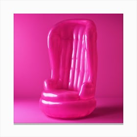 Furniture Design, Tall Buda, Inflatable, Fluorescent Viva Magenta Inside, Transparent, Concept Produ (3) Canvas Print