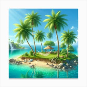 Tropical Island Canvas Print