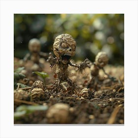 Zombies In The Dirt Canvas Print