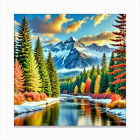 Autumn River Canvas Print