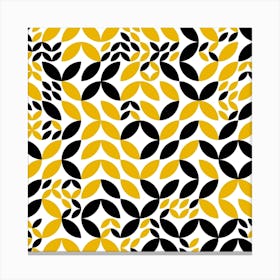 Abstract Black And Yellow Pattern Canvas Print