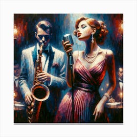Saxophone Lovers Canvas Print