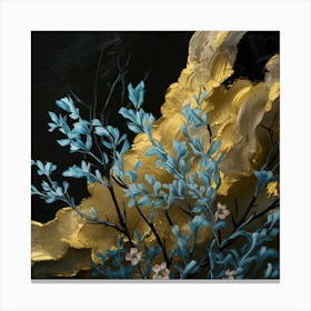 Blue And Gold Painting Canvas Print