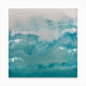 Soft Sea Spray - A calming and atmospheric artwork that captures the gentle beauty of ocean waves as they kiss the shore, evoking a sense of tranquillity, inviting viewers to immerse themselves in the sights and sounds of the sea. Canvas Print