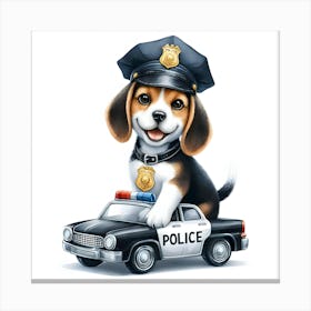 Beagle Policeman~Reimagined Canvas Print