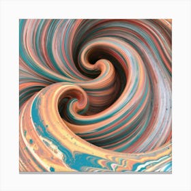 Close-up of colorful wave of tangled paint abstract art 16 Canvas Print