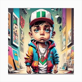 Boy In A Hat Canvas Print