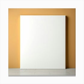 Mock Up Blank Canvas White Pristine Pure Wall Mounted Empty Unmarked Minimalist Space P (6) Canvas Print