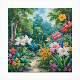 Walk In The Garden Canvas Print