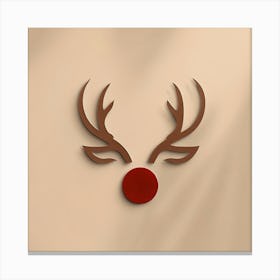 Reindeer Head Canvas Print