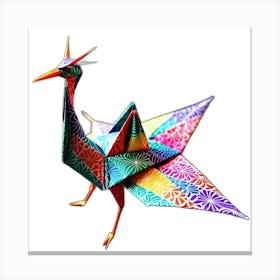 Rainbow Origami Bird Canvas Print