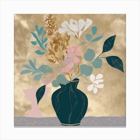 Floral Arrangement In A Vase Canvas Print