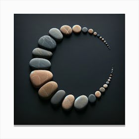 Circle Of Pebbles Canvas Print