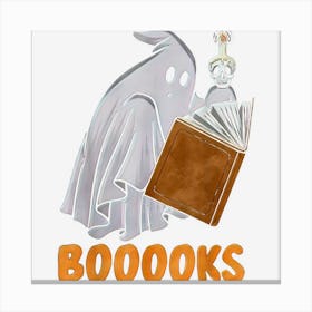 Booooks Funny Ghost English Teacher Halloween Reading Canvas Print