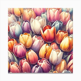 Colorful Tulips 1 Canvas Print