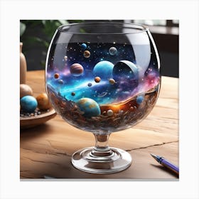 Planets In A Glass 1 Canvas Print