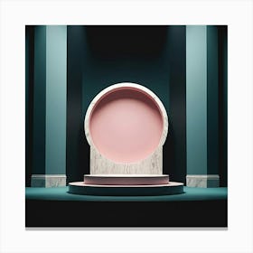 Pink Circle On Stage Canvas Print
