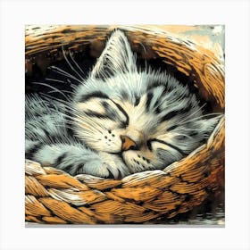 Feline Cat Creative Artwork Illustration 83 Canvas Print