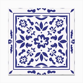 Mediterranean tile in delft Canvas Print